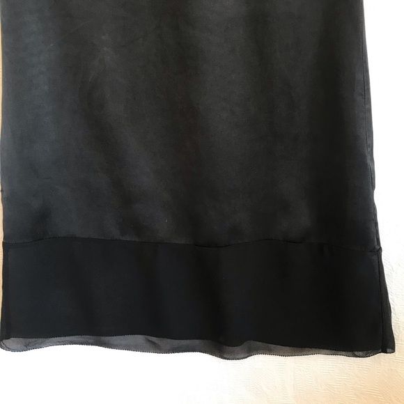 Aritzia Black XS silk satin and georgette chemise. - Picture 4 of 6
